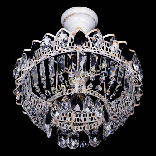 Люстра Астра Бутон №1 Черная - белая с подвесом в Кирове Гусь Хрустальный