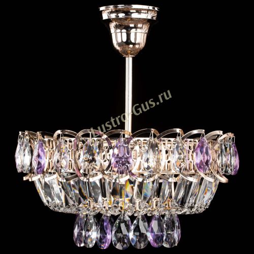 Люстра Астра Бутон №1 с подвесом Фиолетовая в Кирове Гусь Хрустальный