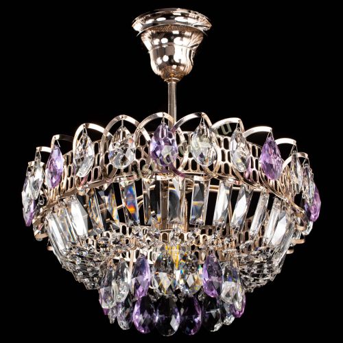 Люстра Астра Бутон №1 с подвесом Фиолетовая в Кирове Гусь Хрустальный