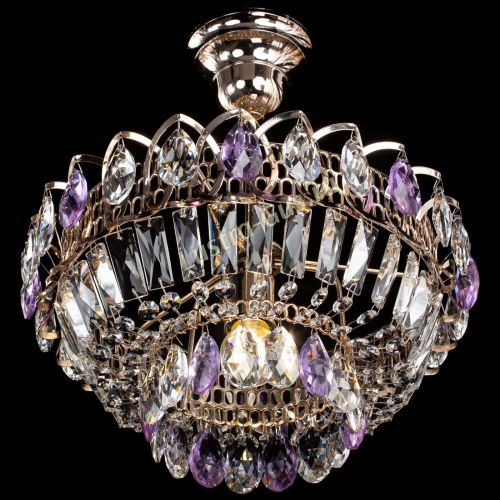 Люстра Астра Бутон №1 с подвесом Фиолетовая в Кирове Гусь Хрустальный