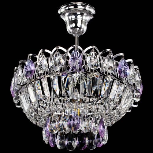 Люстра Астра Бутон №1 с подвесом Фиолетовая в Кирове Гусь Хрустальный