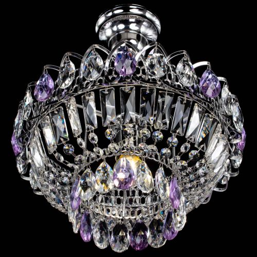 Люстра Астра Бутон №1 с подвесом Фиолетовая в Кирове Гусь Хрустальный