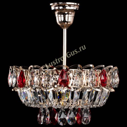 Люстра Астра Бутон №1 с подвесом Красная в Кирове Гусь Хрустальный