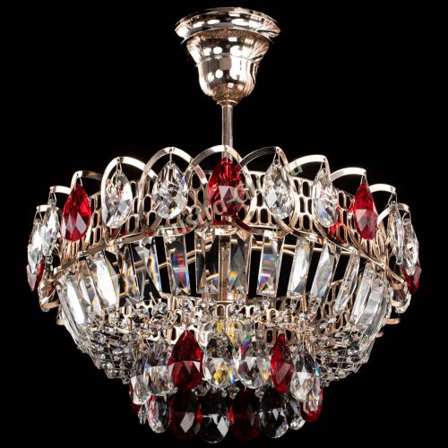 Люстра Астра Бутон №1 с подвесом Красная в Кирове Гусь Хрустальный