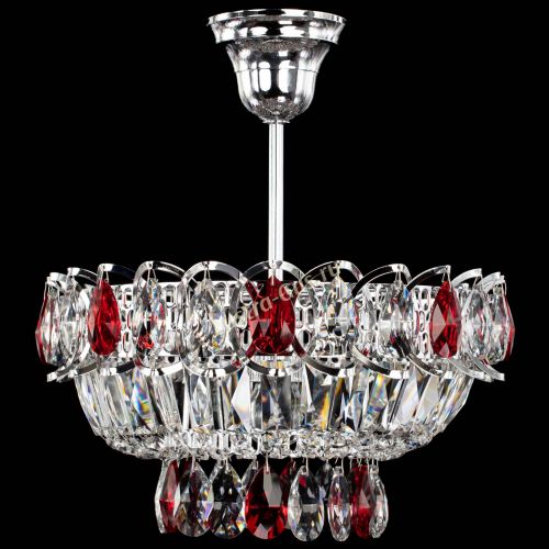 Люстра Астра Бутон №1 с подвесом Красная в Кирове Гусь Хрустальный