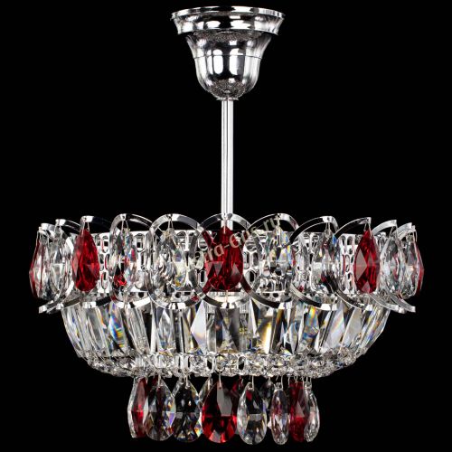 Люстра Астра Бутон №1 с подвесом Красная в Кирове Гусь Хрустальный
