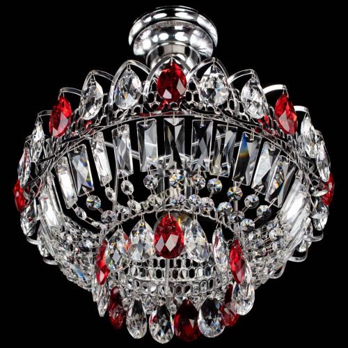 Люстра Астра Бутон №1 с подвесом Красная в Кирове Гусь Хрустальный