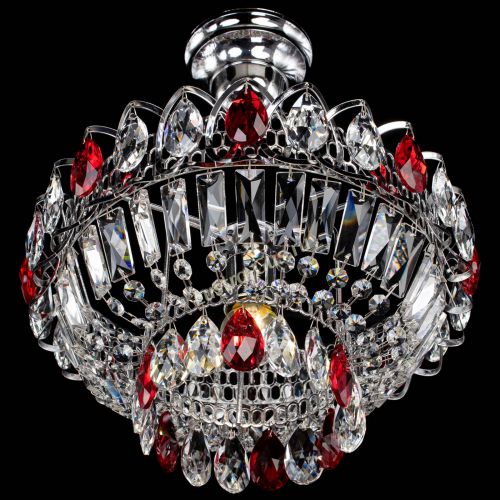 Люстра Астра Бутон №1 с подвесом Красная в Кирове Гусь Хрустальный