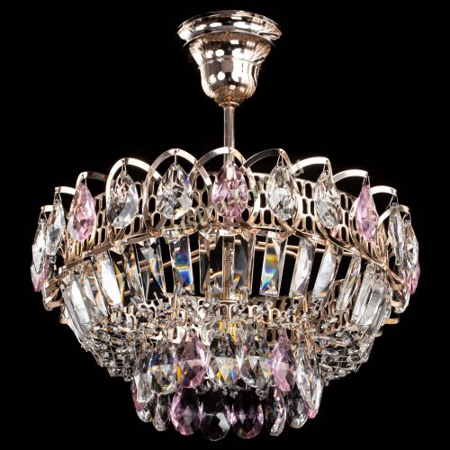 Люстра Астра Бутон №1 с подвесом Розовая в Кирове Гусь Хрустальный