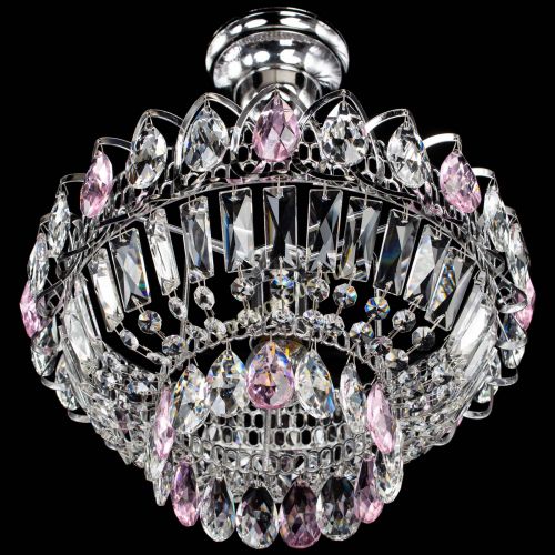 Люстра Астра Бутон №1 с подвесом Розовая в Кирове Гусь Хрустальный