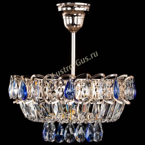 Люстра Астра Бутон №1 с подвесом Синяя в Кирове Гусь Хрустальный