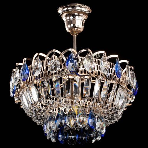 Люстра Астра Бутон №1 с подвесом Синяя в Кирове Гусь Хрустальный