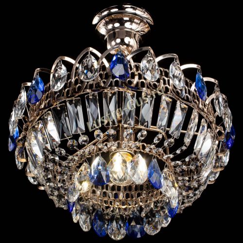 Люстра Астра Бутон №1 с подвесом Синяя в Кирове Гусь Хрустальный