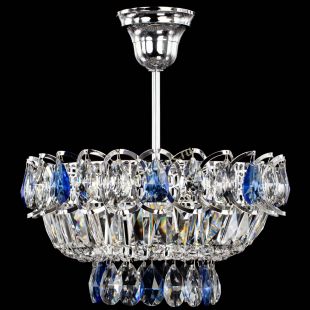 Люстра подвесная Астра Бутон №1 с подвесом Синяя