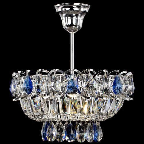 Люстра Астра Бутон №1 с подвесом Синяя в Кирове Гусь Хрустальный