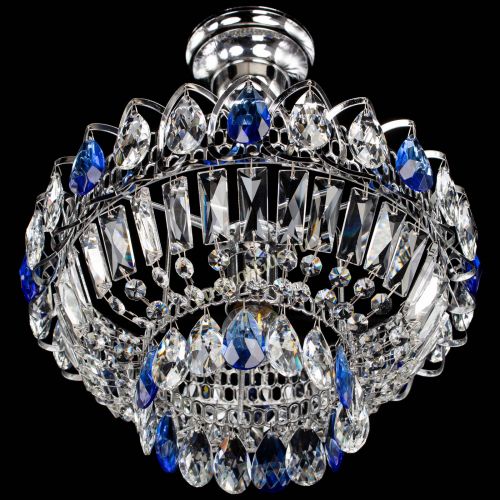 Люстра Астра Бутон №1 с подвесом Синяя в Кирове Гусь Хрустальный