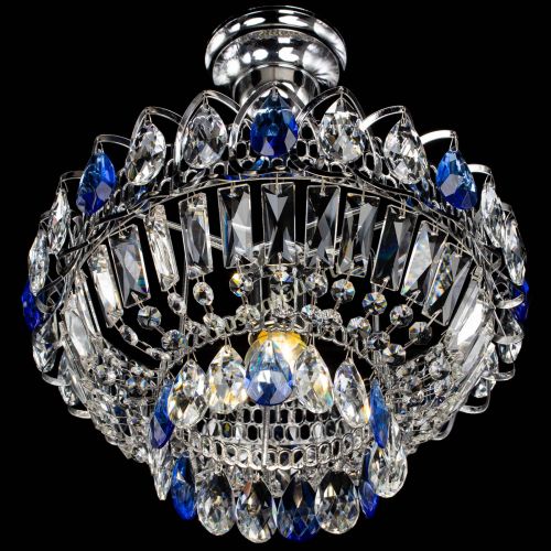 Люстра Астра Бутон №1 с подвесом Синяя в Кирове Гусь Хрустальный