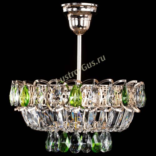 Люстра Астра Бутон №1 с подвесом Зеленая в Кирове Гусь Хрустальный