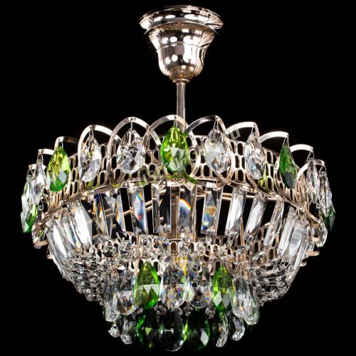 Люстра Астра Бутон №1 с подвесом Зеленая в Кирове Гусь Хрустальный