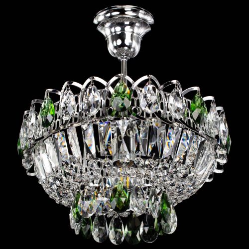 Люстра Астра Бутон №1 с подвесом Зеленая в Кирове Гусь Хрустальный