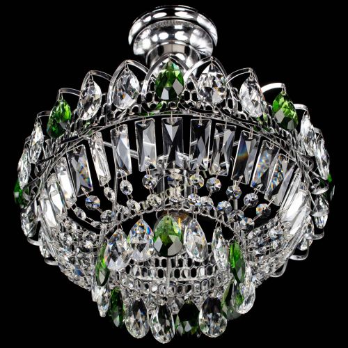 Люстра Астра Бутон №1 с подвесом Зеленая в Кирове Гусь Хрустальный