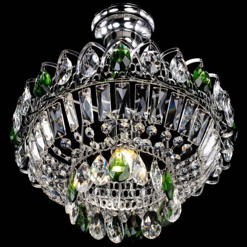 Люстра Астра Бутон №1 с подвесом Зеленая в Кирове Гусь Хрустальный