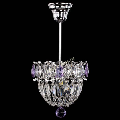 Люстра Астра Купол №1 с подвесом Фиолетовая в Кирове Гусь Хрустальный