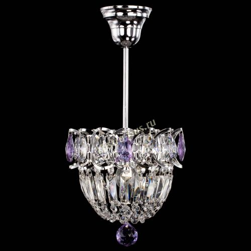 Люстра Астра Купол №1 с подвесом Фиолетовая в Кирове Гусь Хрустальный
