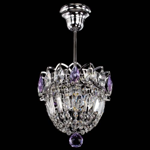 Люстра Астра Купол №1 с подвесом Фиолетовая в Кирове Гусь Хрустальный