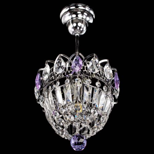 Люстра Астра Купол №1 с подвесом Фиолетовая в Кирове Гусь Хрустальный