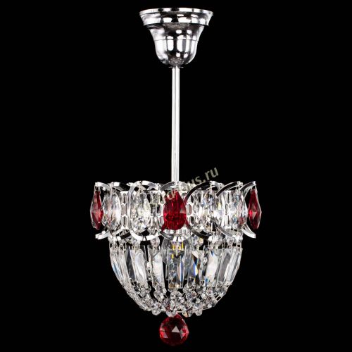 Люстра Астра Купол №1 с подвесом Красная в Кирове Гусь Хрустальный