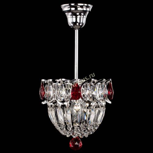 Люстра Астра Купол №1 с подвесом Красная в Кирове Гусь Хрустальный