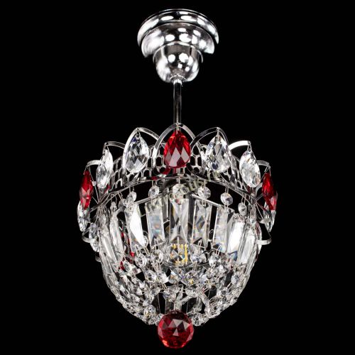 Люстра Астра Купол №1 с подвесом Красная в Кирове Гусь Хрустальный