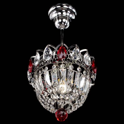Люстра Астра Купол №1 с подвесом Красная в Кирове Гусь Хрустальный