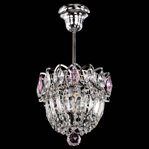 Люстра Астра Купол №1 с подвесом Розовая в Кирове Гусь Хрустальный