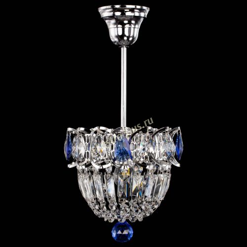 Люстра Астра Купол №1 с подвесом Синяя в Кирове Гусь Хрустальный