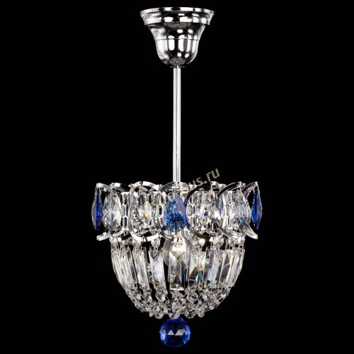 Люстра Астра Купол №1 с подвесом Синяя в Кирове Гусь Хрустальный