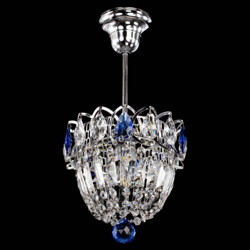 Люстра Астра Купол №1 с подвесом Синяя в Кирове Гусь Хрустальный