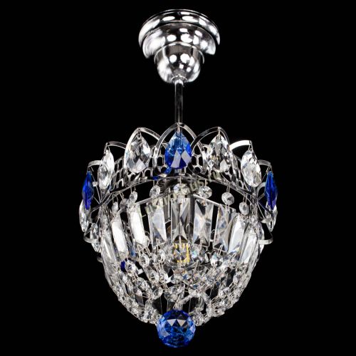 Люстра Астра Купол №1 с подвесом Синяя в Кирове Гусь Хрустальный