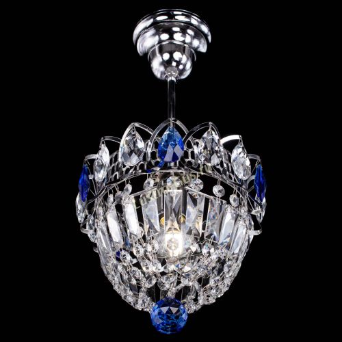 Люстра Астра Купол №1 с подвесом Синяя в Кирове Гусь Хрустальный