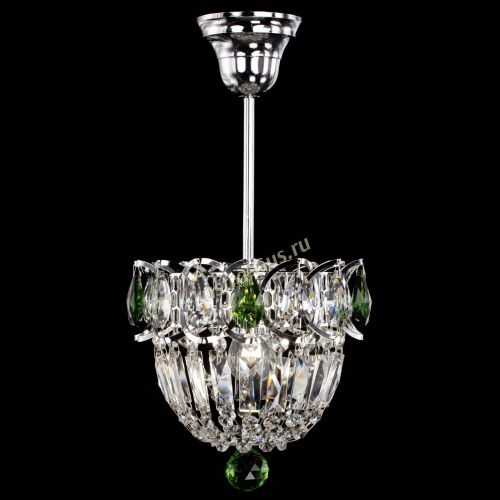 Люстра Астра Купол №1 с подвесом Зеленая в Кирове Гусь Хрустальный