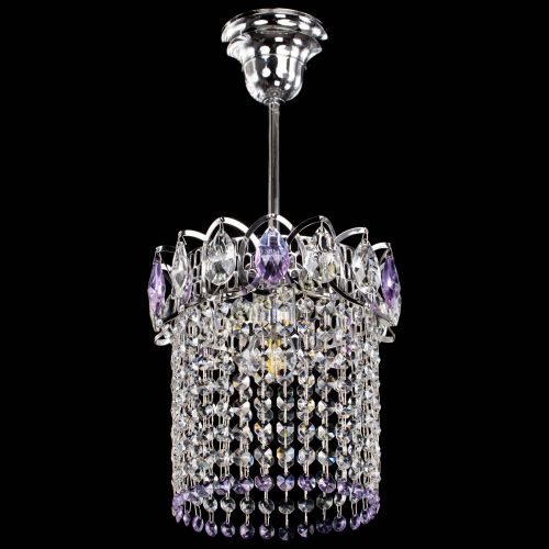 Люстра Астра оптикон №1 фиолетовая в Кирове Гусь Хрустальный