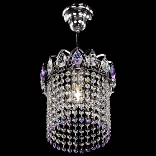 Люстра Астра оптикон №1 фиолетовая в Кирове Гусь Хрустальный
