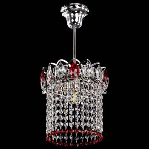 Люстра Астра оптикон №1 красная в Кирове Гусь Хрустальный