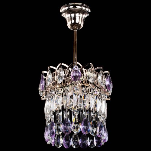 Люстра Астра пластинка №1 фиолетовая в Кирове Гусь Хрустальный