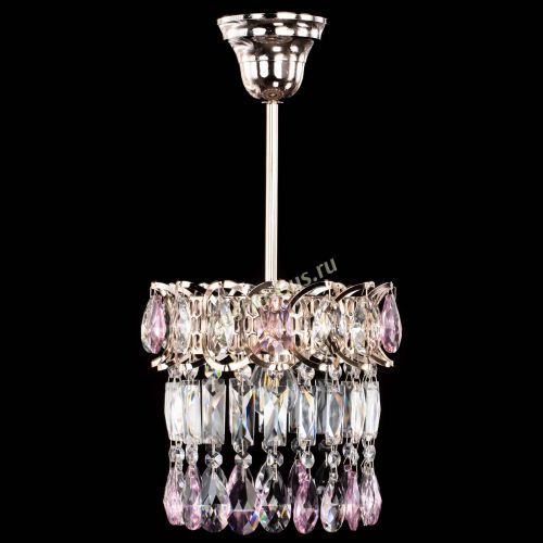 Люстра Астра пластинка №1 розовая в Кирове Гусь Хрустальный
