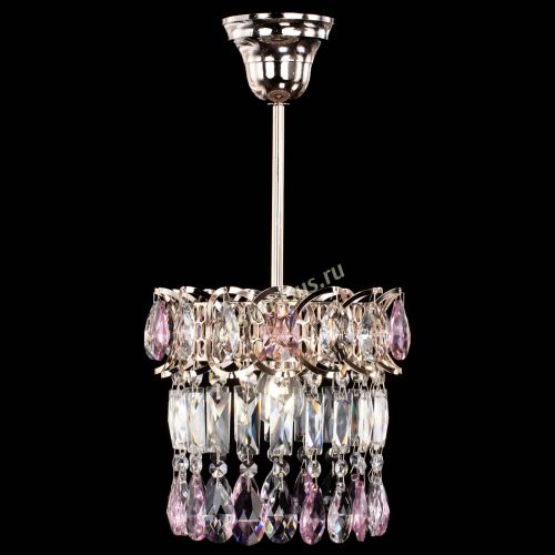 Люстра Астра пластинка №1 розовая в Кирове Гусь Хрустальный