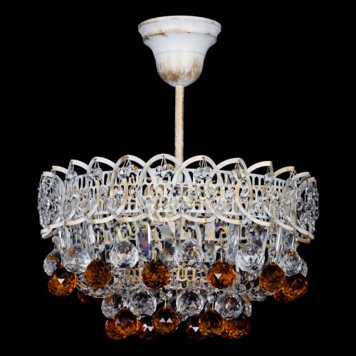 Люстра Астра шар №1 Чайная белая в Кирове Гусь Хрустальный