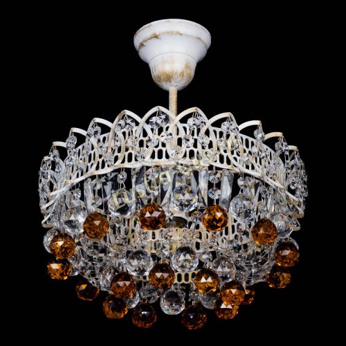 Люстра Астра шар №1 Чайная белая в Кирове Гусь Хрустальный