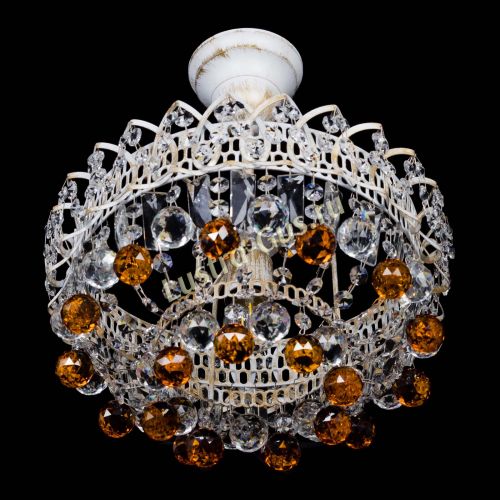 Люстра Астра шар №1 Чайная белая в Кирове Гусь Хрустальный